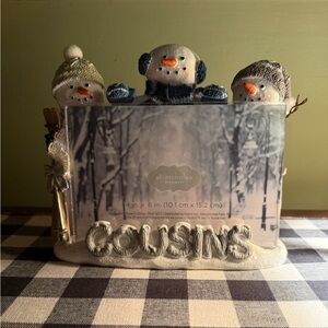 St. Nicholas Square Snowman Cousins Frame